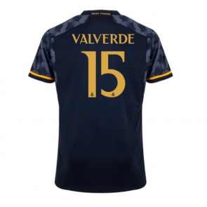 Real Madrid Federico Valverde #15 Replika Udebanetrøje 2023-24 Kortærmet